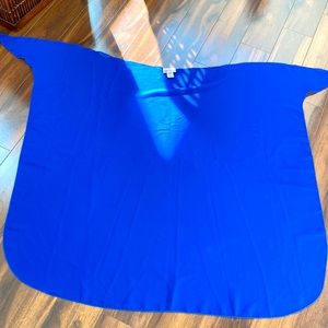 Absolutely Beach Cover-Up. 100% Polyester Blue. Tie for Skirt or make it a dress